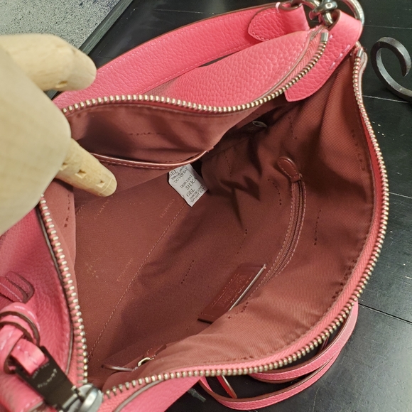 Pink Confetti Coach Pebble Leather Purse - Picture 12 of 15